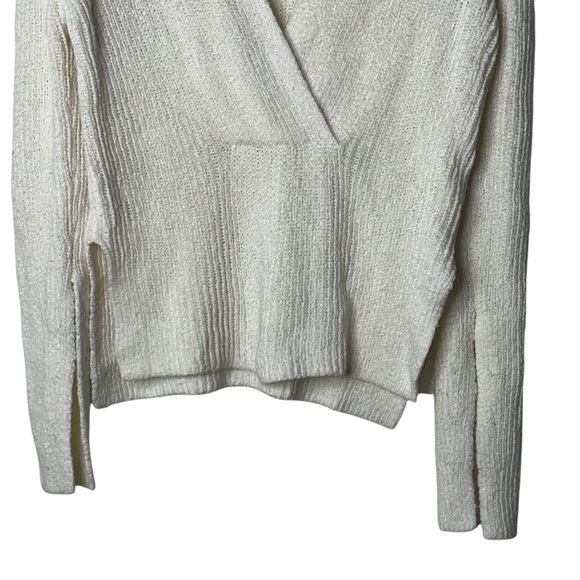 A.L.C. Cream Faux Wrap Deep Vneck Knit Sweater - Picture 5 of 9